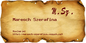 Maresch Szerafina névjegykártya